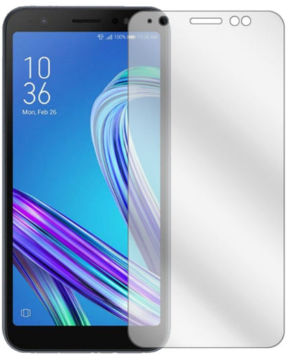AsusZenfone Live L1 ZA550KL mit aufgebrachter dipos Displayschutzfolie, glasklare Darstellung ohne Einschränkungen