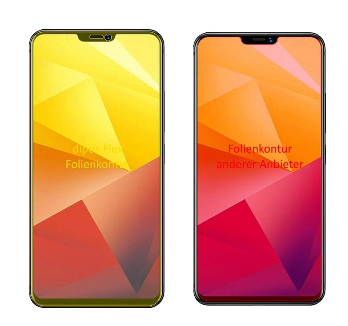 3x 3D Full Cover Schutzfolie für Vivo X21i