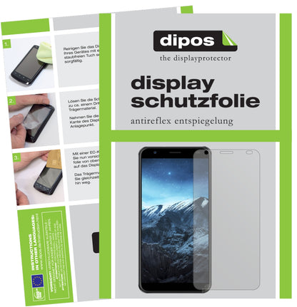 Matte Displayschutzfolie von dipos passend für Konka D8, präziser Zuschnitt und blasenfrei montiert