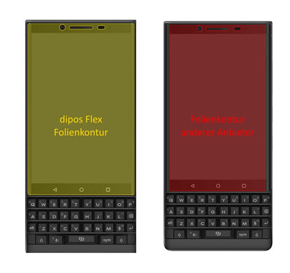 3x 3D Full Cover Schutzfolie für Blackberry Key 2