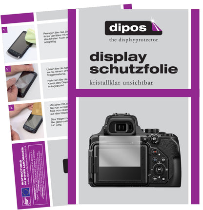 6x Schutzfolie klar für Nikon Coolpix P1000 Display-Schutzfolie