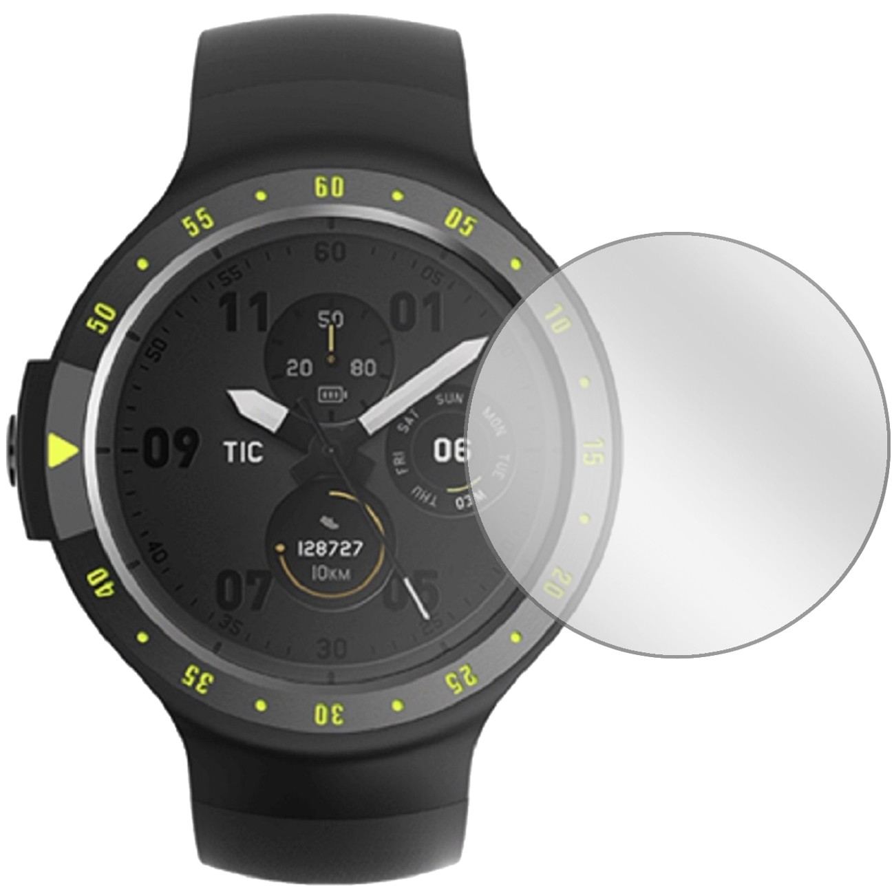 6x Schutzfolie klar für Ticwatch S Smartwatch Display-Schutzfolie