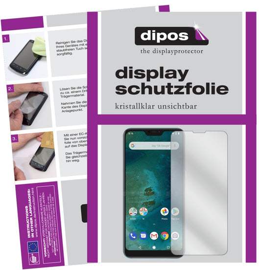 2x Schutzfolie klar für Xiaomi Mi A2 Lite Display-Schutzfolie