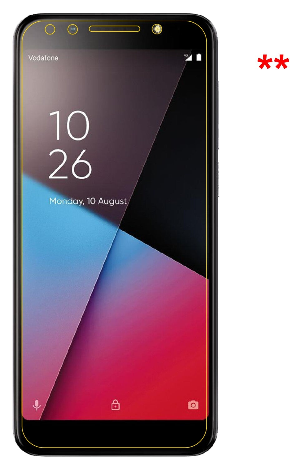 Dünne und klare Folie passend zugeschnitten für Vodafone Smart N9 Lite