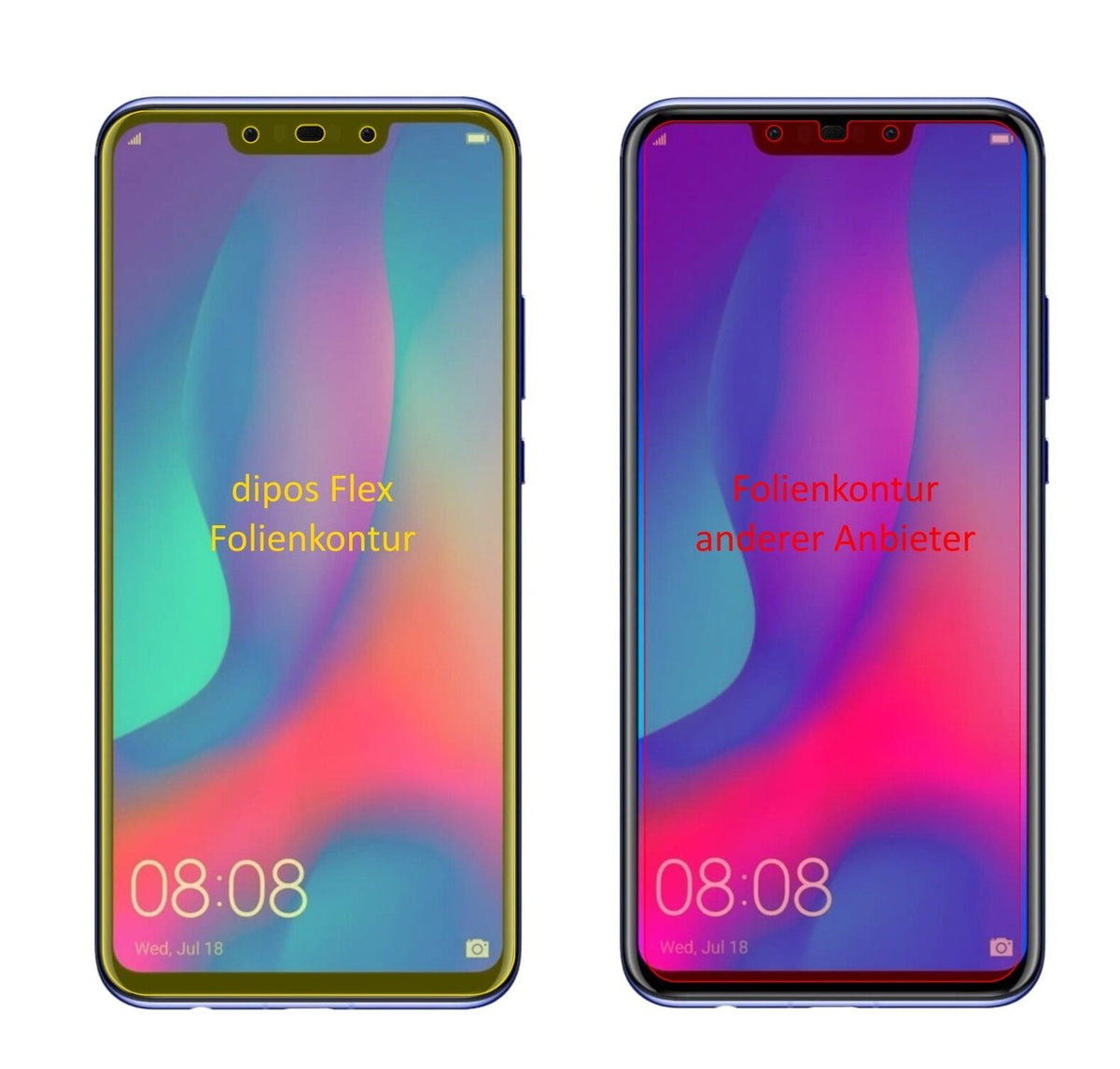3x 3D Full Cover Schutzfolie für Huawei Nova 3i