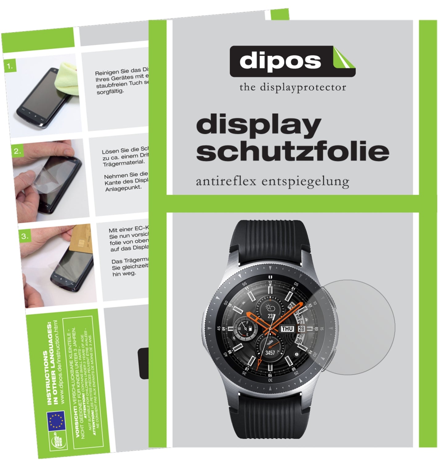6x Schutzfolie matt für Samsung Galaxy Watch 42mm Display-Schutzfolie