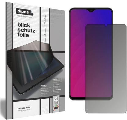 Blickschutzfolie für Oppo F9 matt Schutzfolie Privacy