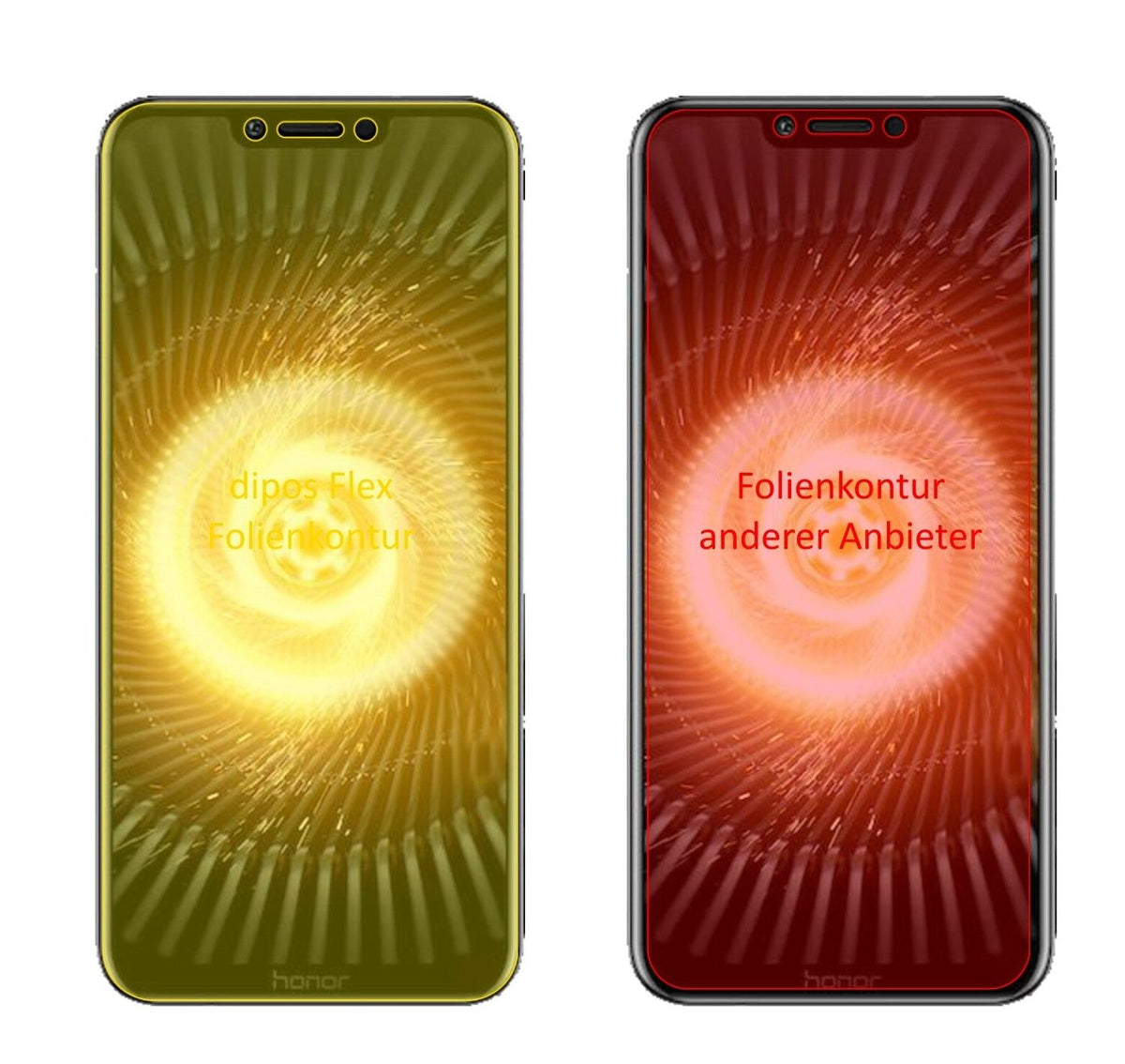 3x 3D Full Cover Schutzfolie für Honor Play