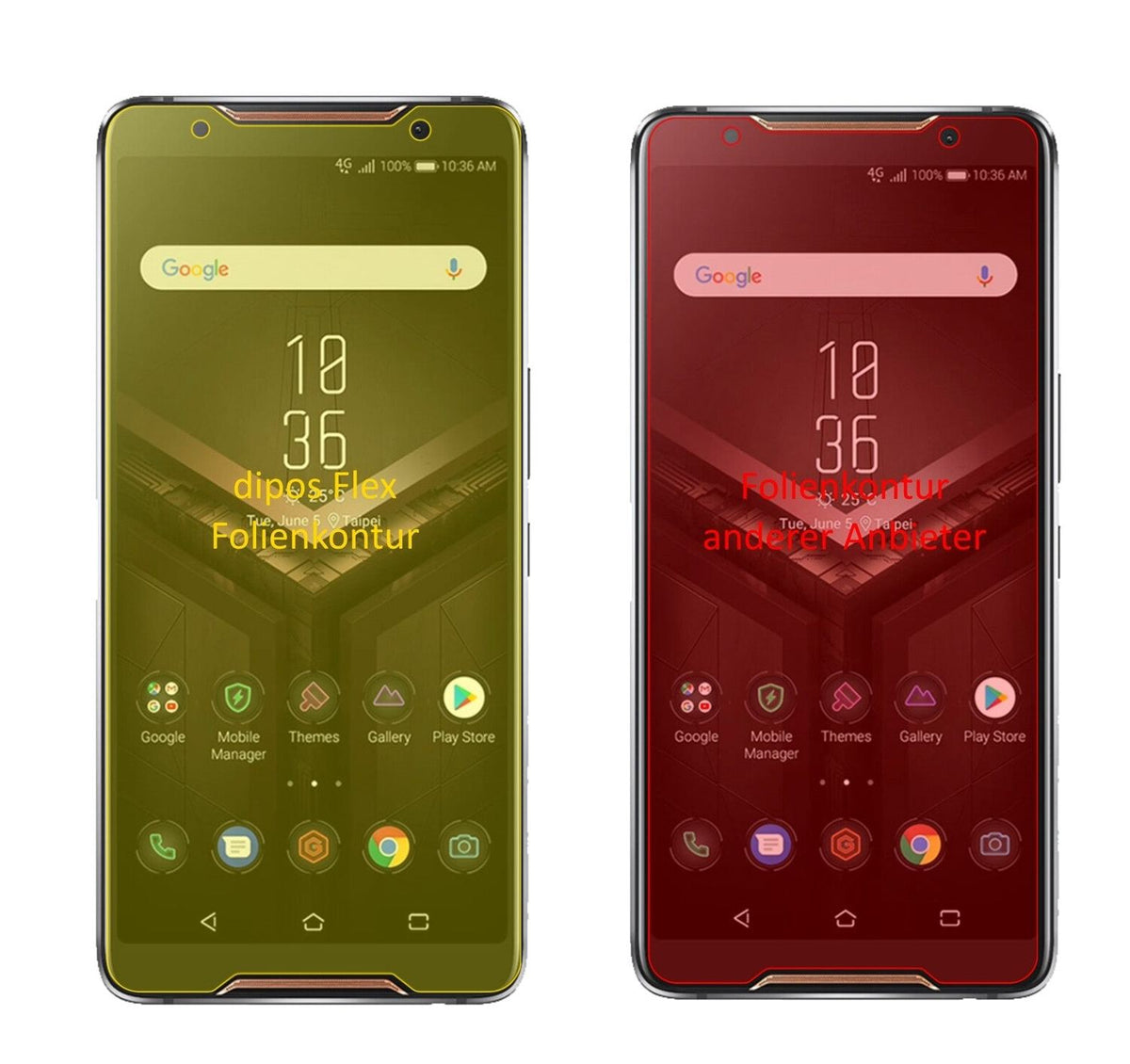 3x 3D Full Cover Schutzfolie für Asus ROG Phone