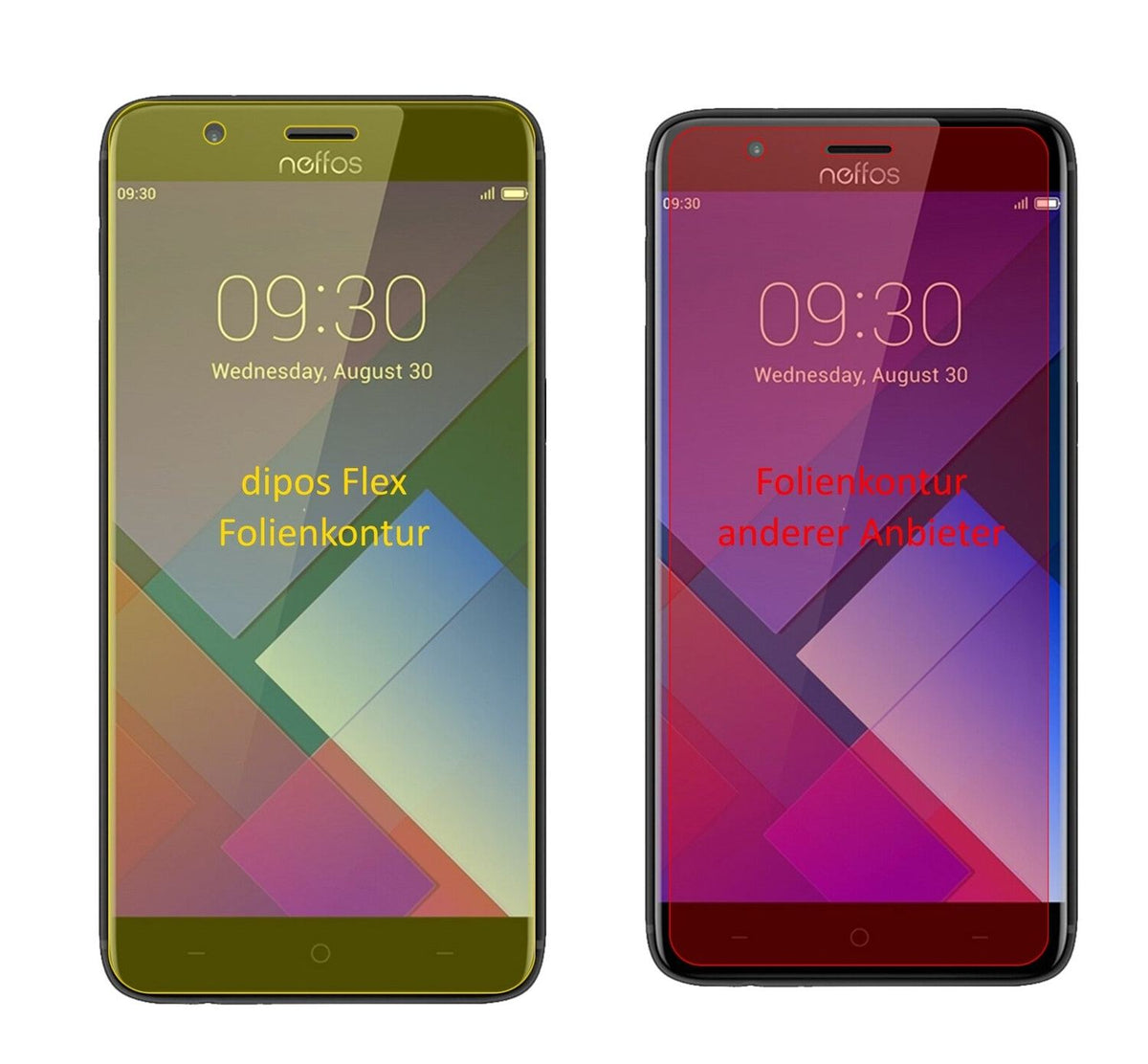 3x 3D Full Cover Schutzfolie für TP-Link Neffos P1
