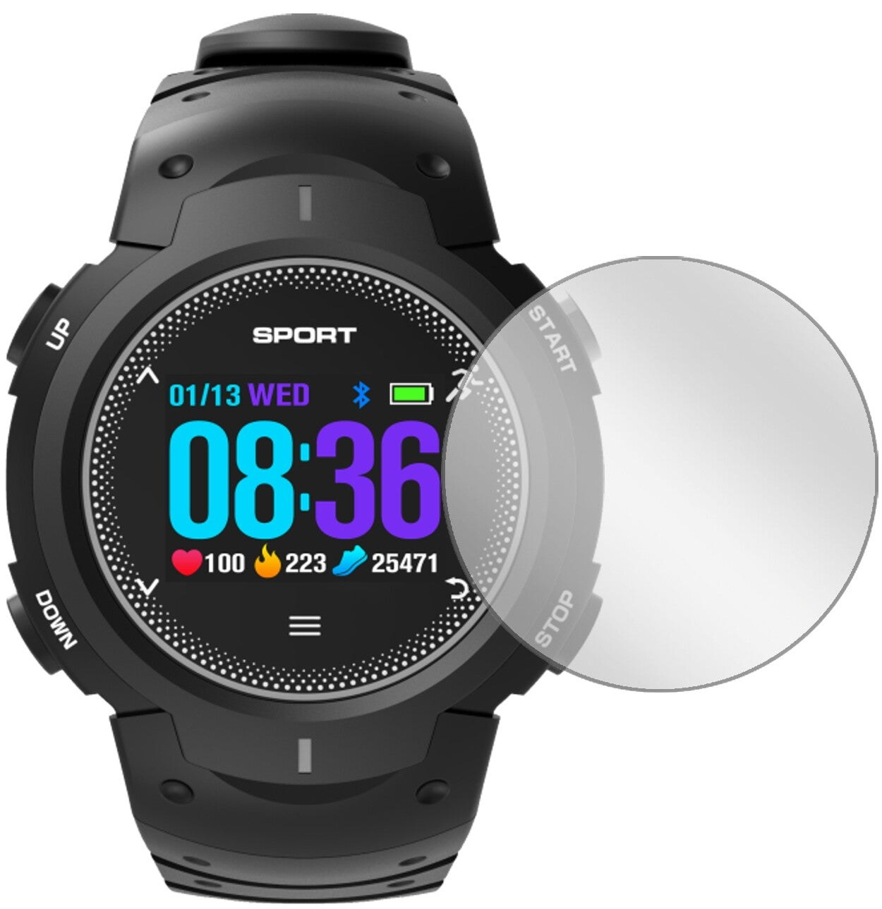 6x Schutzfolie klar für No.1 F13 Smartwatch Display-Schutzfolie