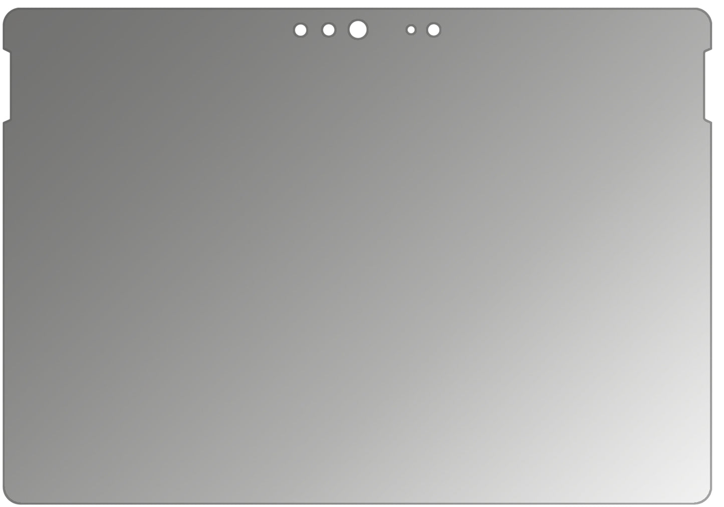 Blickschutzfolie für Microsoft Surface Go matt Schutzfolie Privacy