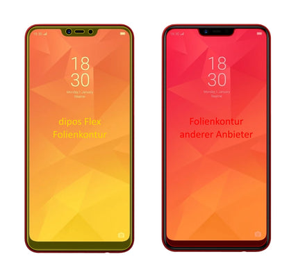 3x 3D Full Cover Schutzfolie für Oppo Realme 2
