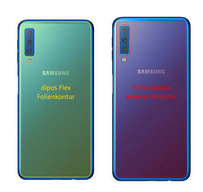 3x 3D Full Cover Schutzfolie für Samsung Galaxy A7 (2018) Rückseite