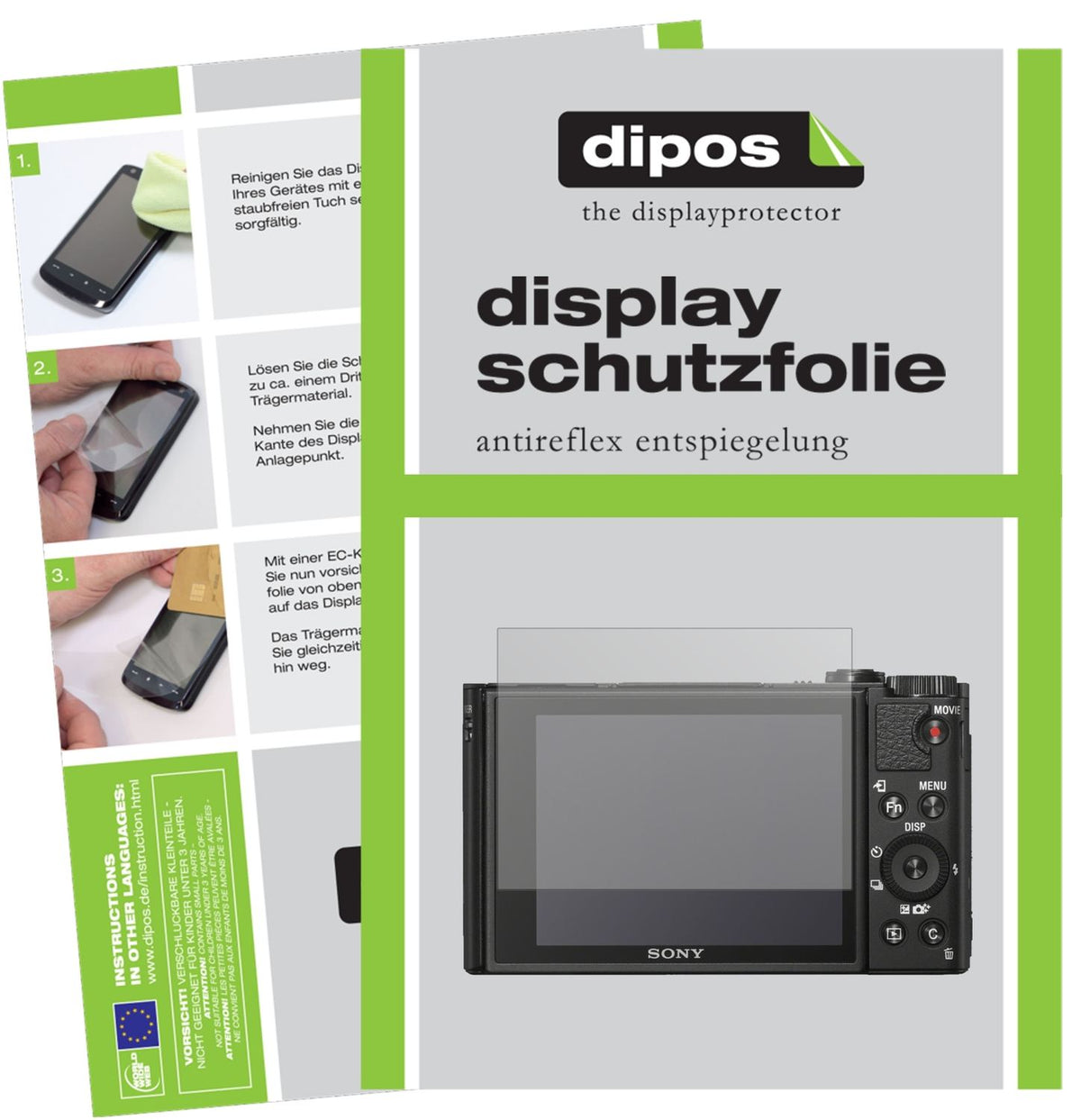 6x Schutzfolie matt für Sony DSC-HX99 Display-Schutzfolie