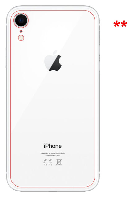 Dünne und klare Folie passend zugeschnitten für Apple iPhone XR Rückseite