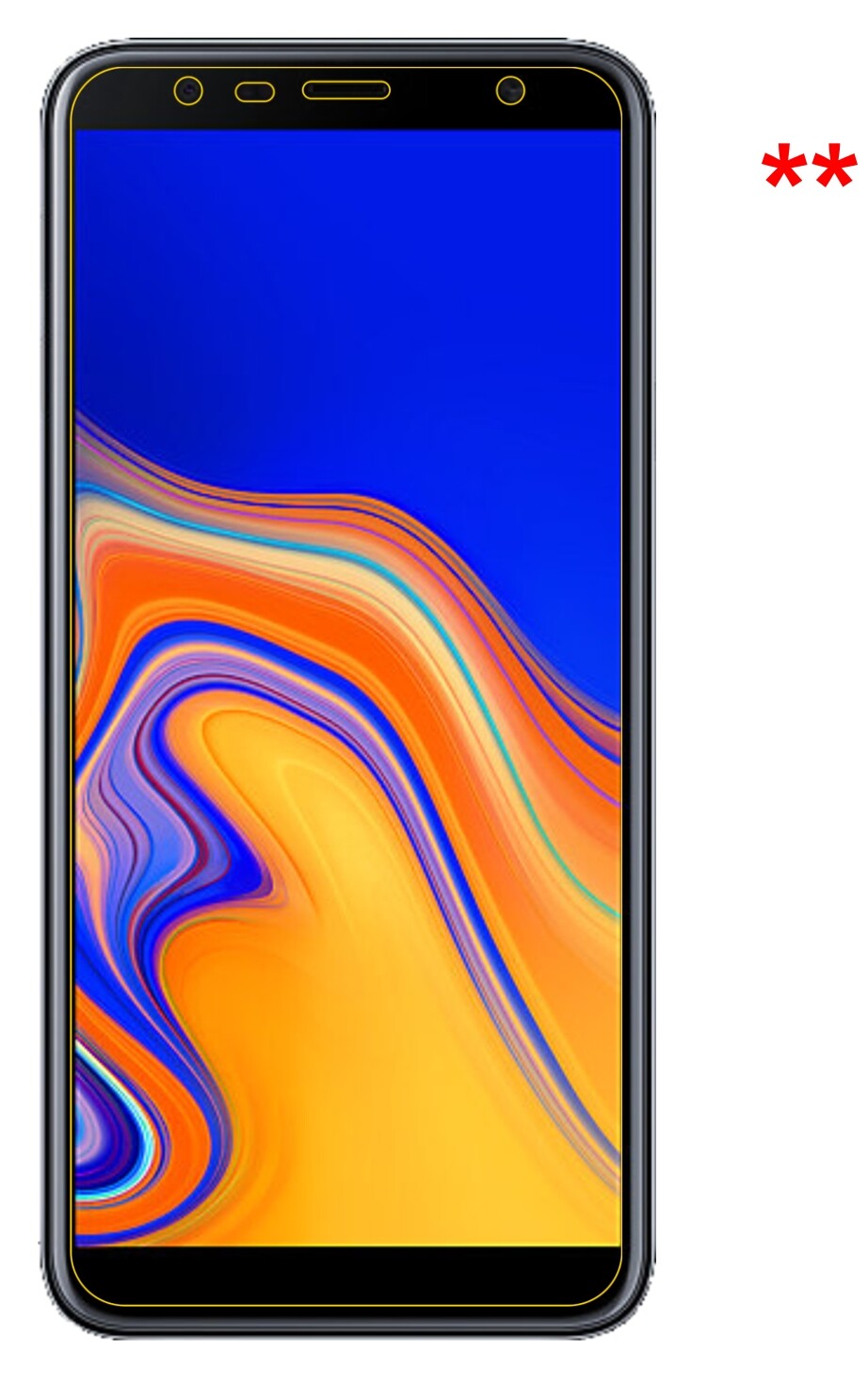 Dünne und klare Folie passend zugeschnitten für Samsung Galaxy J6 Plus (2018)