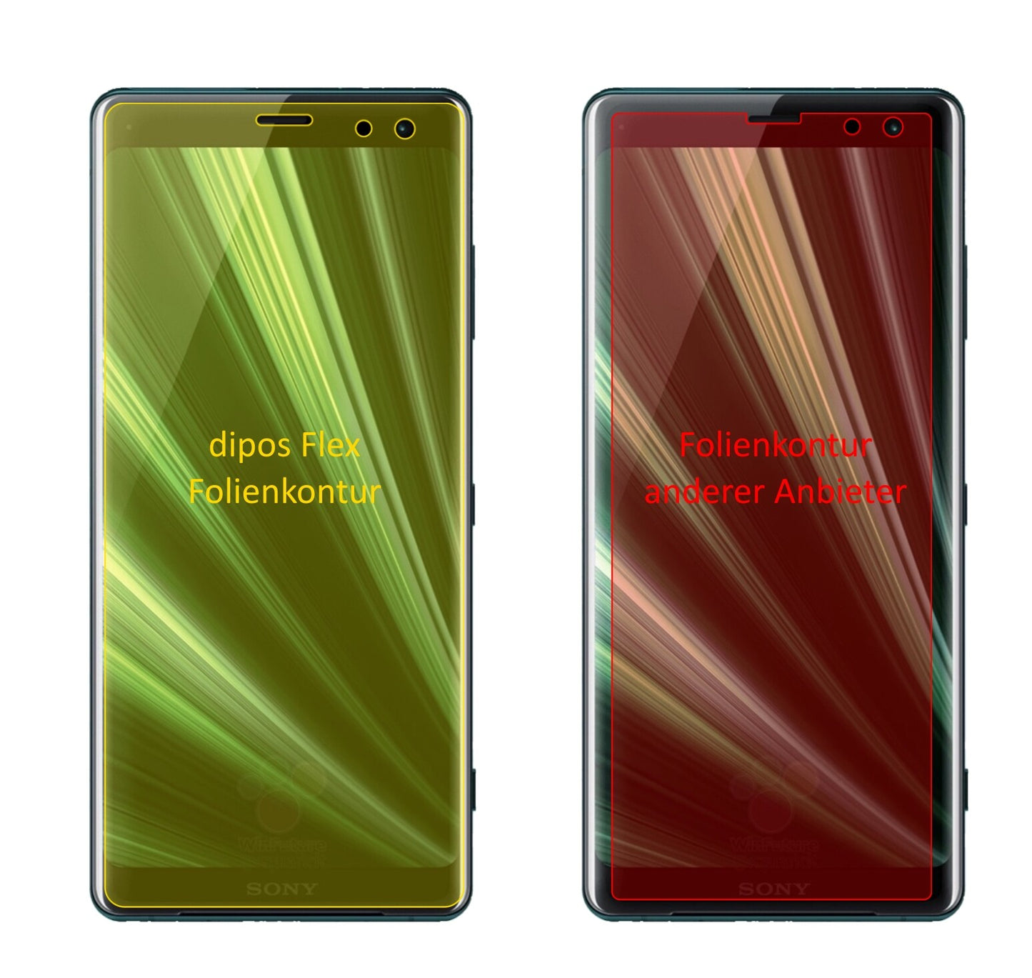 3x 3D Full Cover Schutzfolie für Sony Xperia XZ3