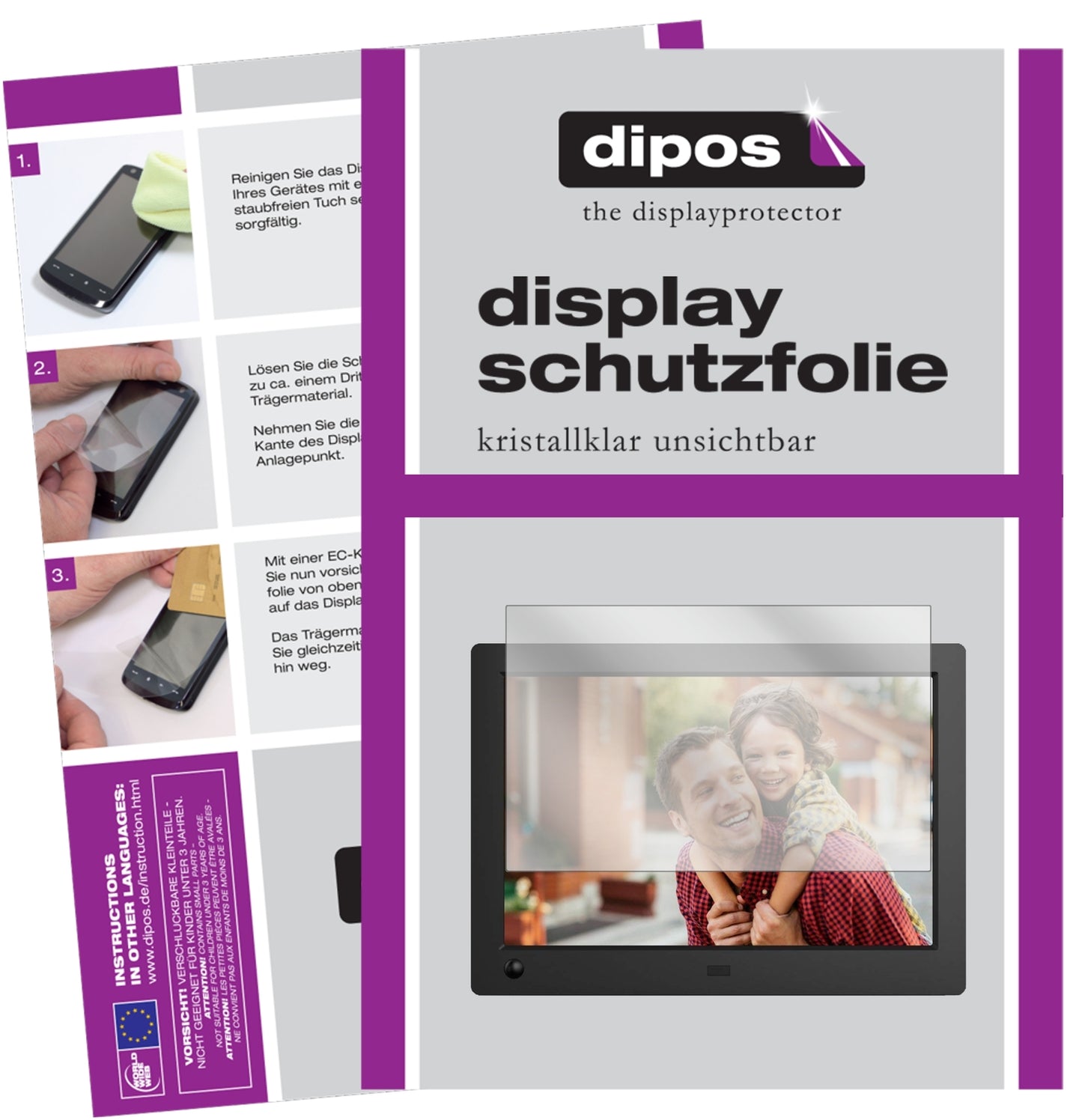 6x Schutzfolie klar für NIX Advance 8 Zoll Widescreen Digitaler Bilderrahmen Display-Schutzfolie