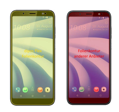 3x 3D Full Cover Schutzfolie für HTC U12 Life