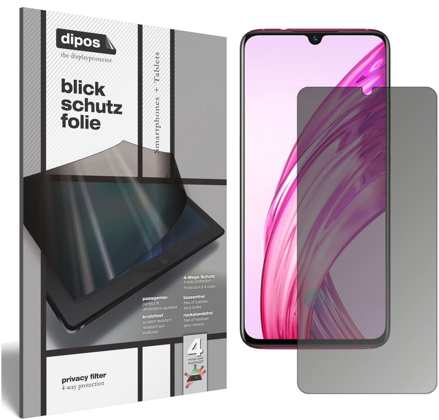 Blickschutzfolie für Vivo X23 matt Schutzfolie Privacy