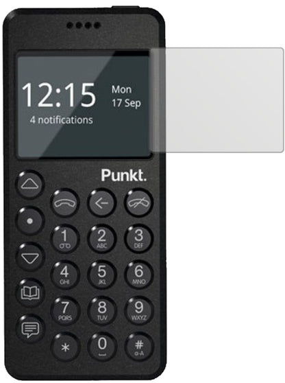 PunktMP02 mit aufgebrachter dipos Displayschutzfolie, die lästige Fingerabdrücke minimiert