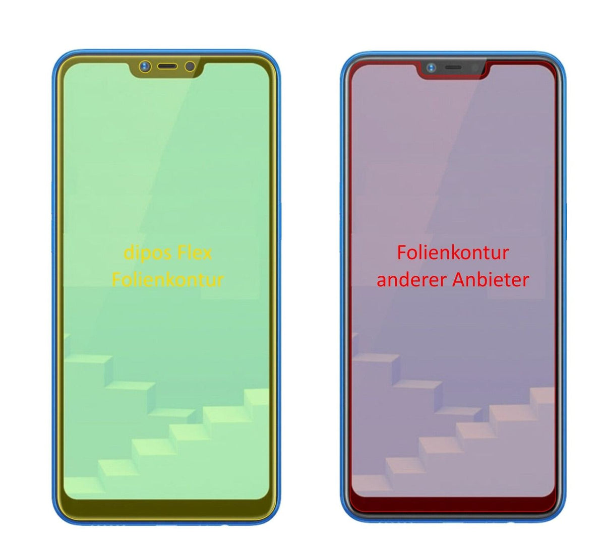 3x 3D Full Cover Schutzfolie für Oppo Realme C1