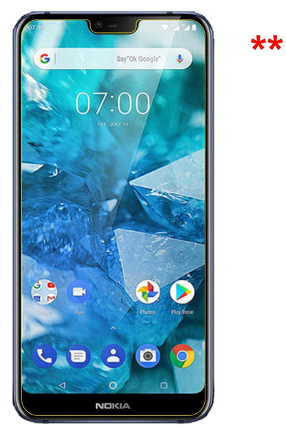 Dünne und klare Folie passend zugeschnitten für Nokia 7.1 Plus