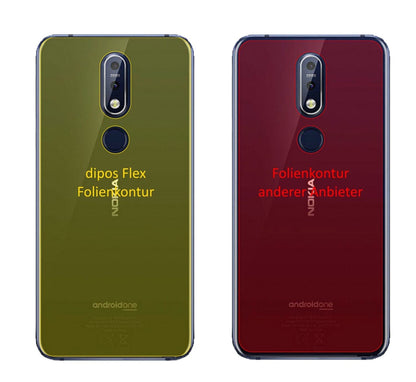 3x 3D Full Cover Schutzfolie für Nokia X7 (2018) Rückseite