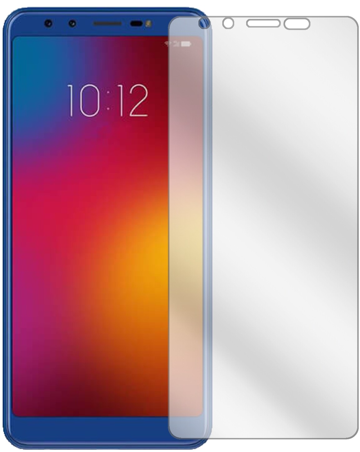 LenovoK9 mit aufgebrachter dipos Displayschutzfolie, glasklare Darstellung ohne Einschränkungen