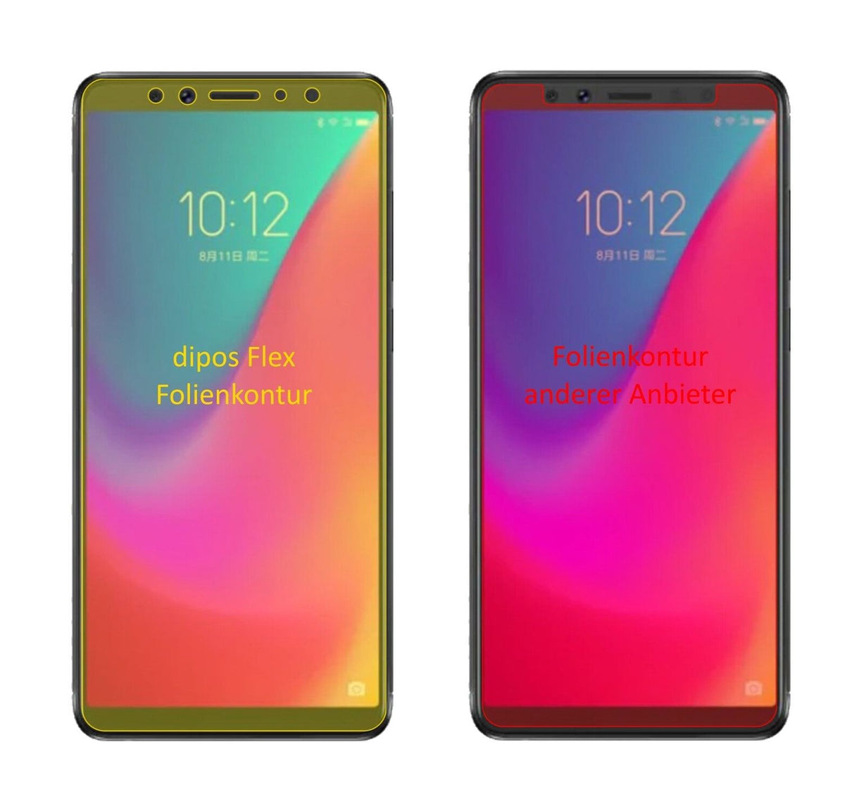 3x 3D Full Cover Schutzfolie für Lenovo K5 Pro