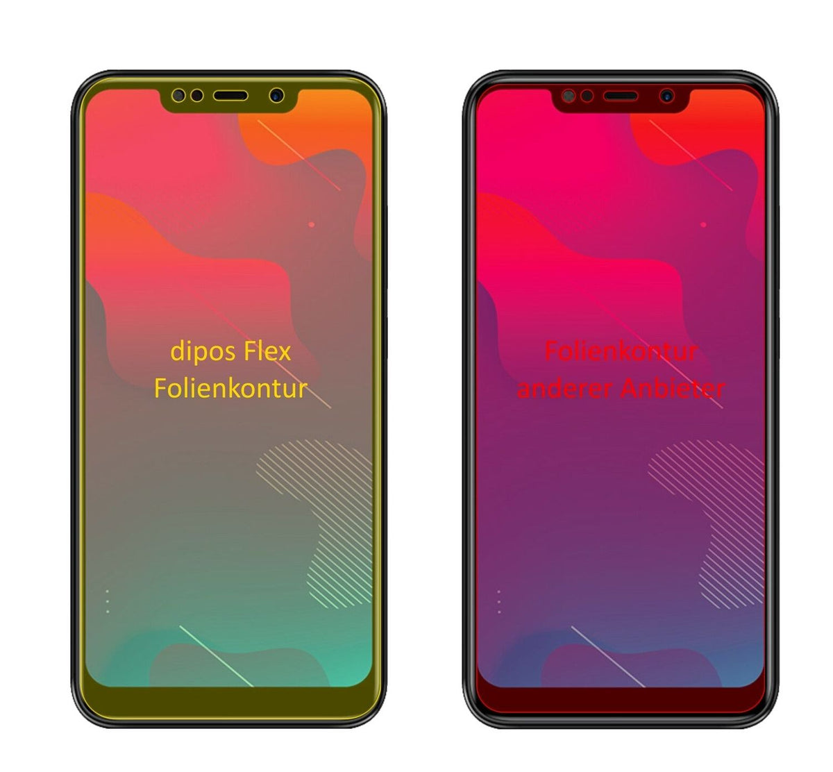 3x 3D Full Cover Schutzfolie für Panasonic Eluga Z1 Pro