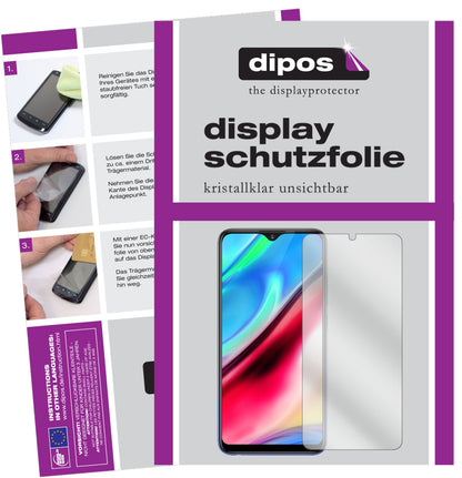 Klare Displayschutzfolie von dipos passend für Vivo Y91, präziser Zuschnitt und blasenfrei montiert
