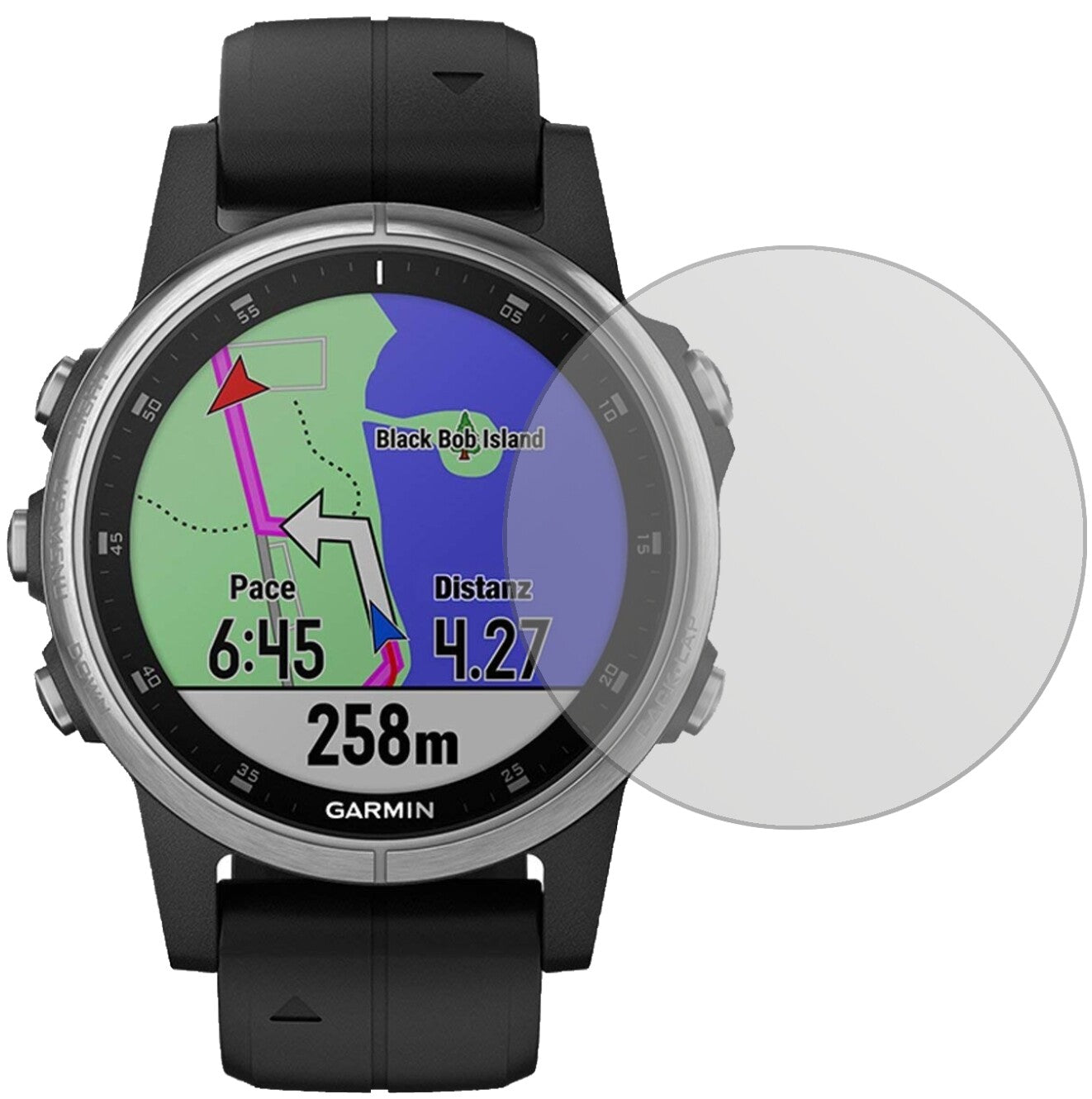 2x Schutzfolie matt für Garmin fenix 5s Plus (42mm) Display-Schutzfolie