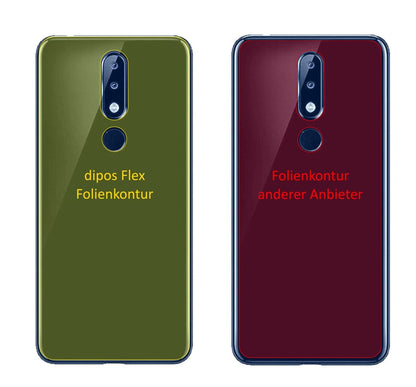 3x 3D Full Cover Schutzfolie für Nokia 5.1 Plus Rückseite