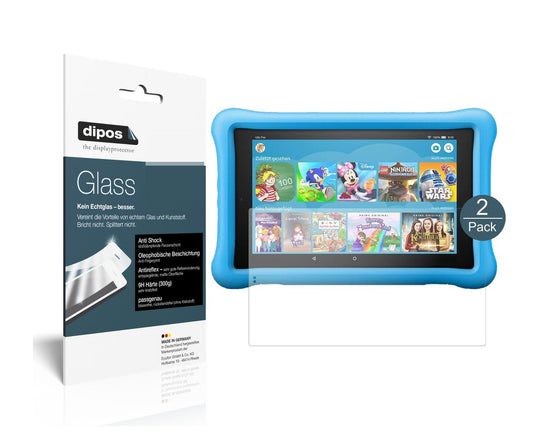 Matte Displayschutzfolie von dipos passend für Amazon Fire HD 8 Kids Edition (2018), 9H kratzfest und blasenfrei montiert
