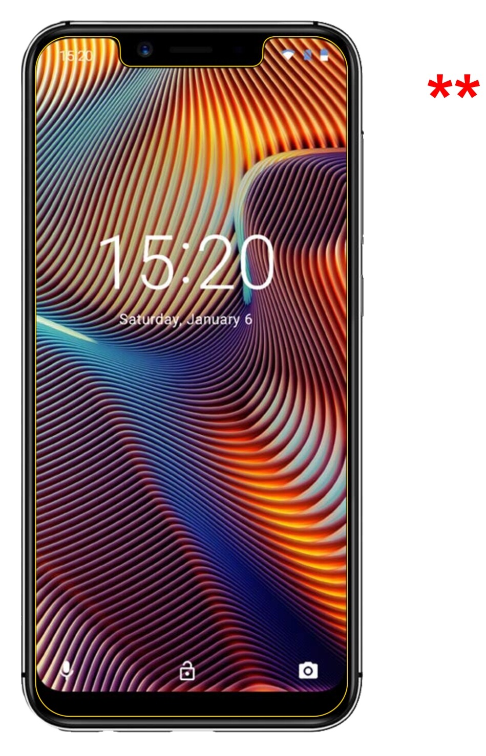Dünne und klare Folie passend zugeschnitten für Umidigi A3 Pro (2018)