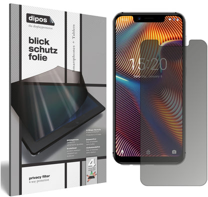 Blickschutzfolie für Umidigi A3 Pro (2018) matt Schutzfolie Privacy