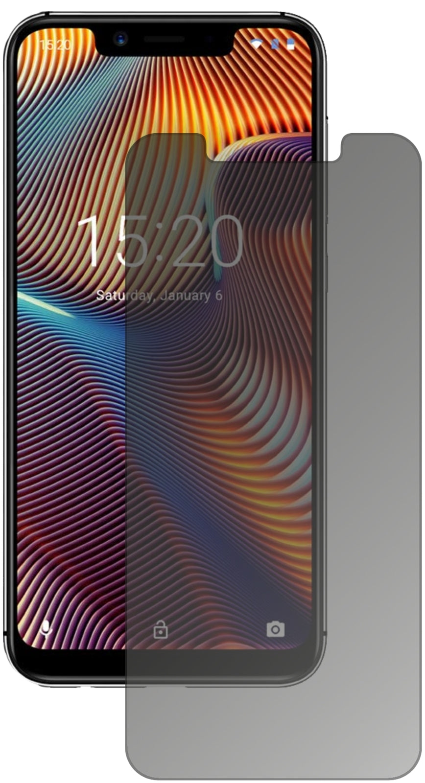 Blickschutzfolie für Umidigi A3 Pro (2018) matt Schutzfolie Privacy