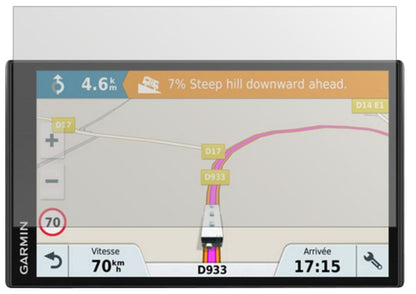 GarminCamper 770 LMT-D EU mit aufgebrachter dipos Displayschutzfolie, die lästige Fingerabdrücke minimiert