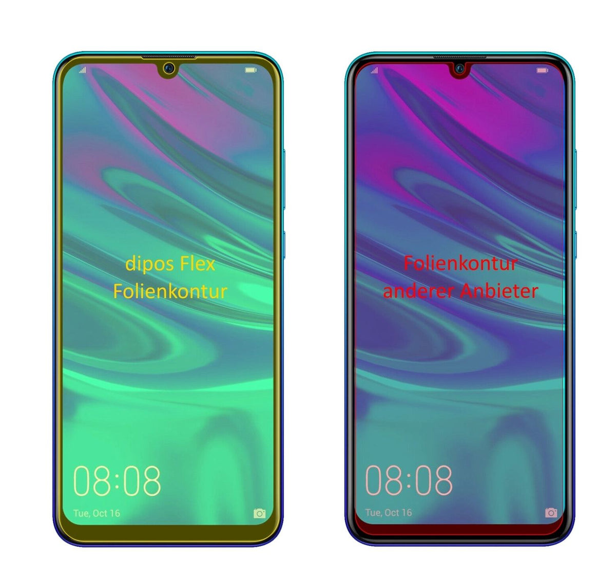 3x 3D Full Cover Schutzfolie für Huawei P Smart (2019)