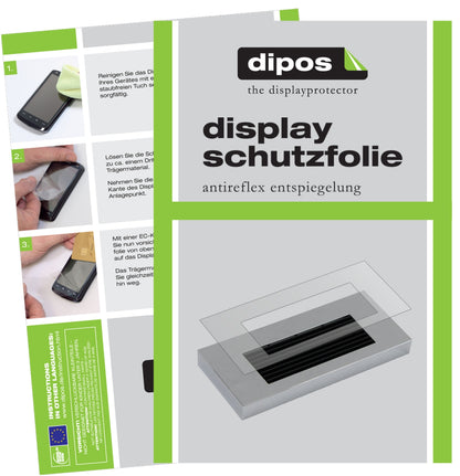 Matte Displayschutzfolie von dipos passend für Jura A7 Tropfblech, präziser Zuschnitt und blasenfrei montiert