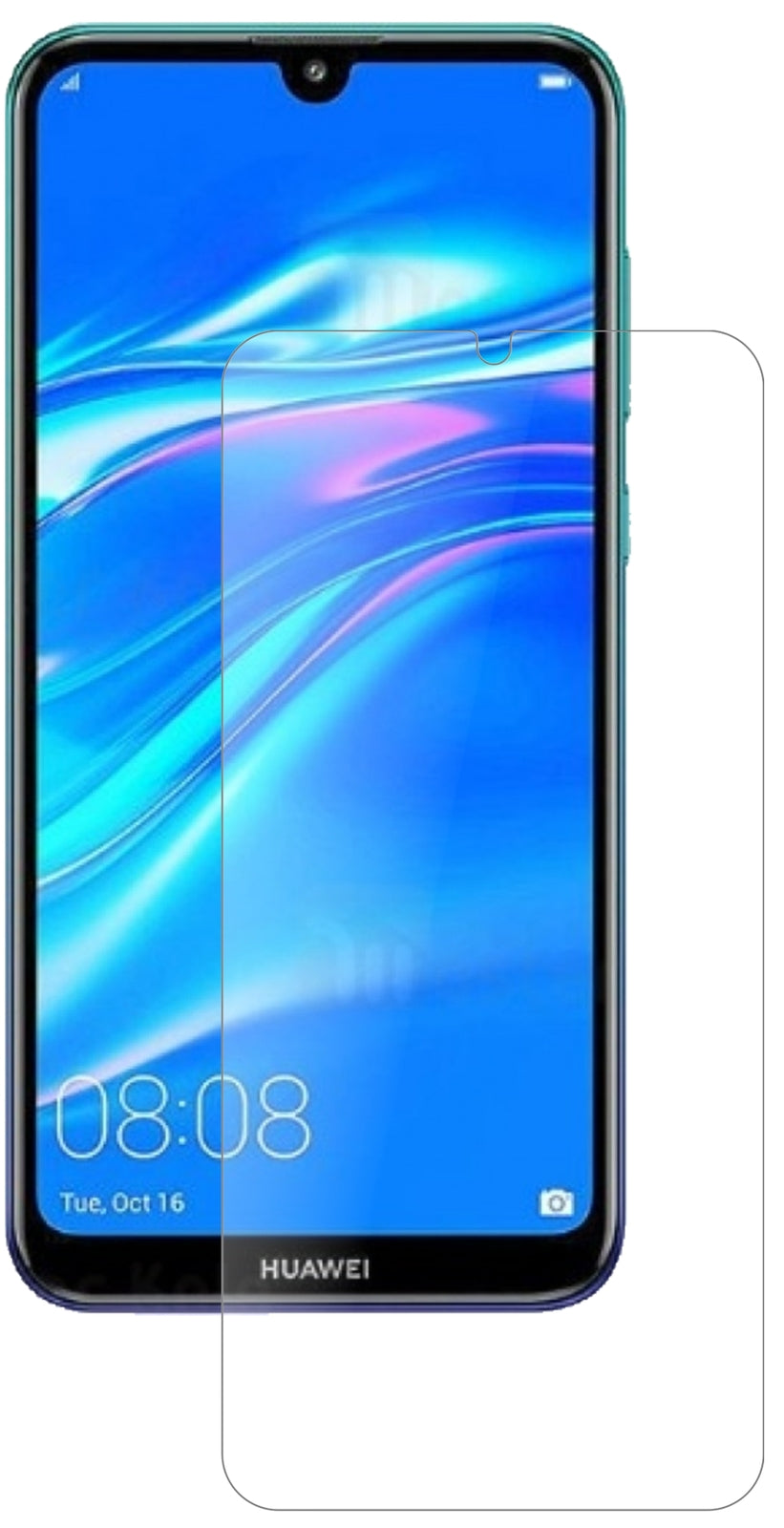 HuaweiEnjoy 9 mit aufgebrachter dipos Panzerfolie, die lästige Fingerabdrücke minimiert