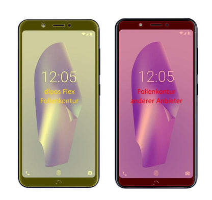 3x 3D Full Cover Schutzfolie für BQ Aquaris C