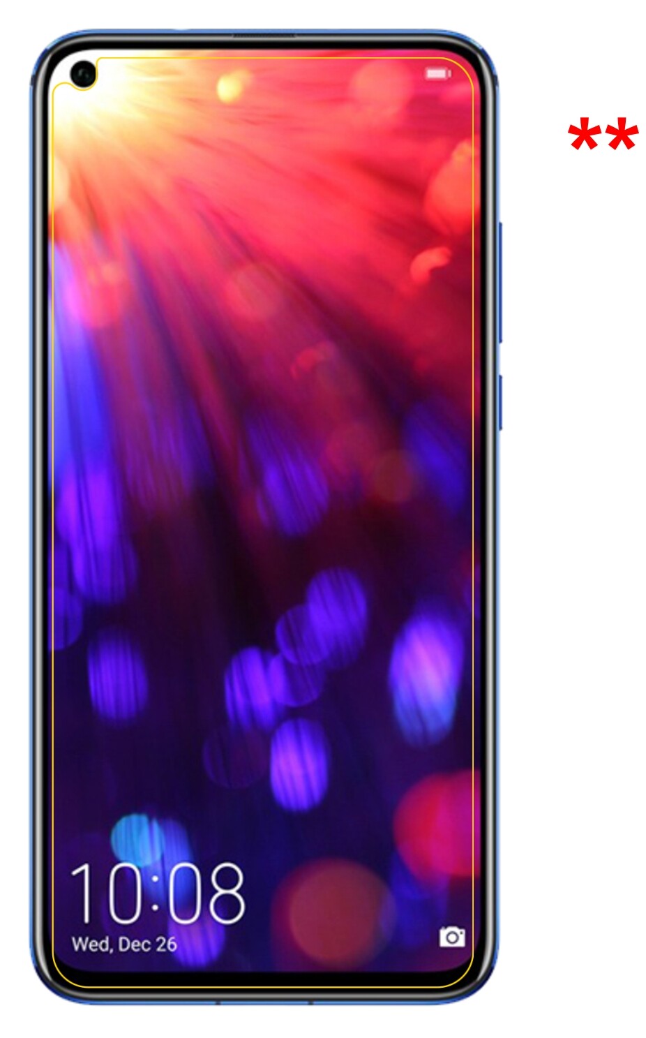 Dünne und klare Folie passend zugeschnitten für Honor V20