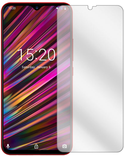 UmidigiF1 mit aufgebrachter dipos Displayschutzfolie, glasklare Darstellung ohne Einschränkungen