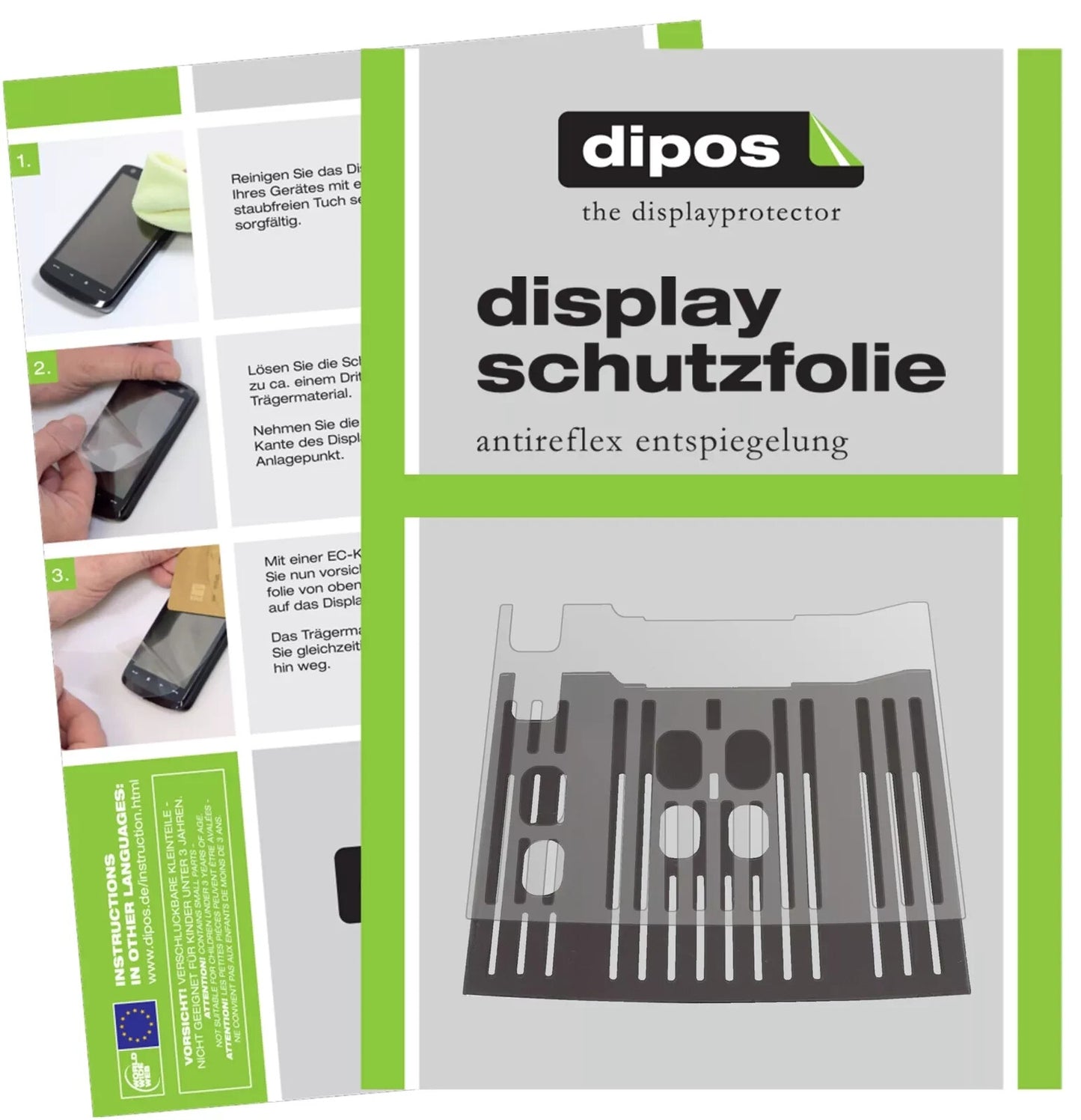 Matte Displayschutzfolie von dipos passend für DeLonghi Dinamica ECAM 350.35.SB Tropfblech, präziser Zuschnitt und blasenfrei montiert