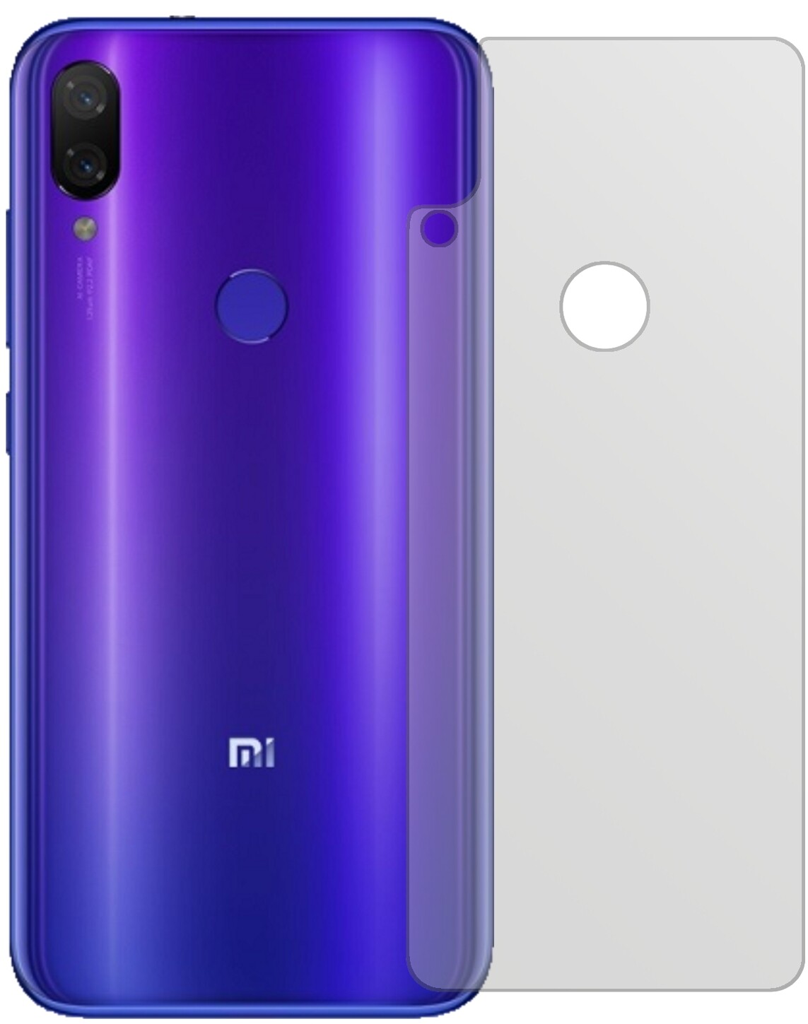 XiaomiMi Play Rückseite mit aufgebrachter dipos Displayschutzfolie, die lästige Fingerabdrücke minimiert