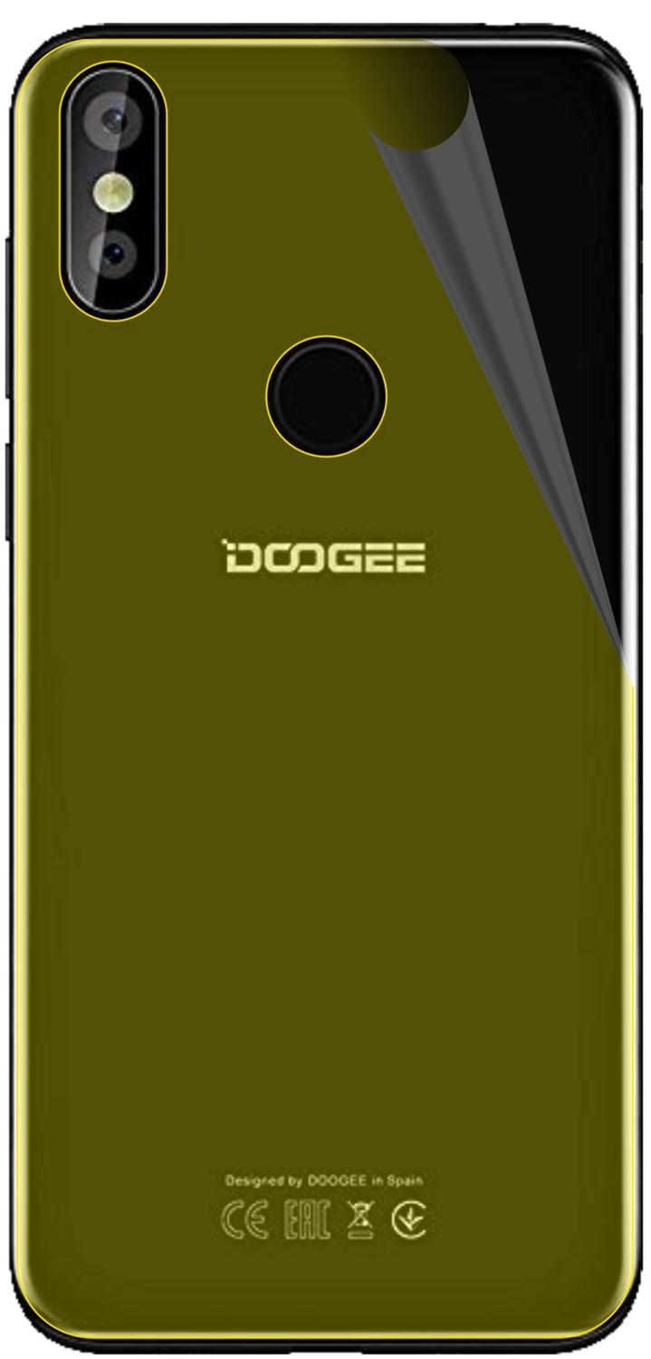 3x 3D Full Cover Schutzfolie für Doogee Y8 Rückseite