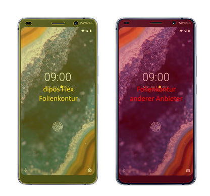 3x 3D Full Cover Schutzfolie für Nokia 9 PureView